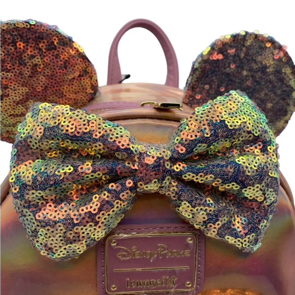 Disney Parks 50th Anniversary EARidescent pink loungefly backpack